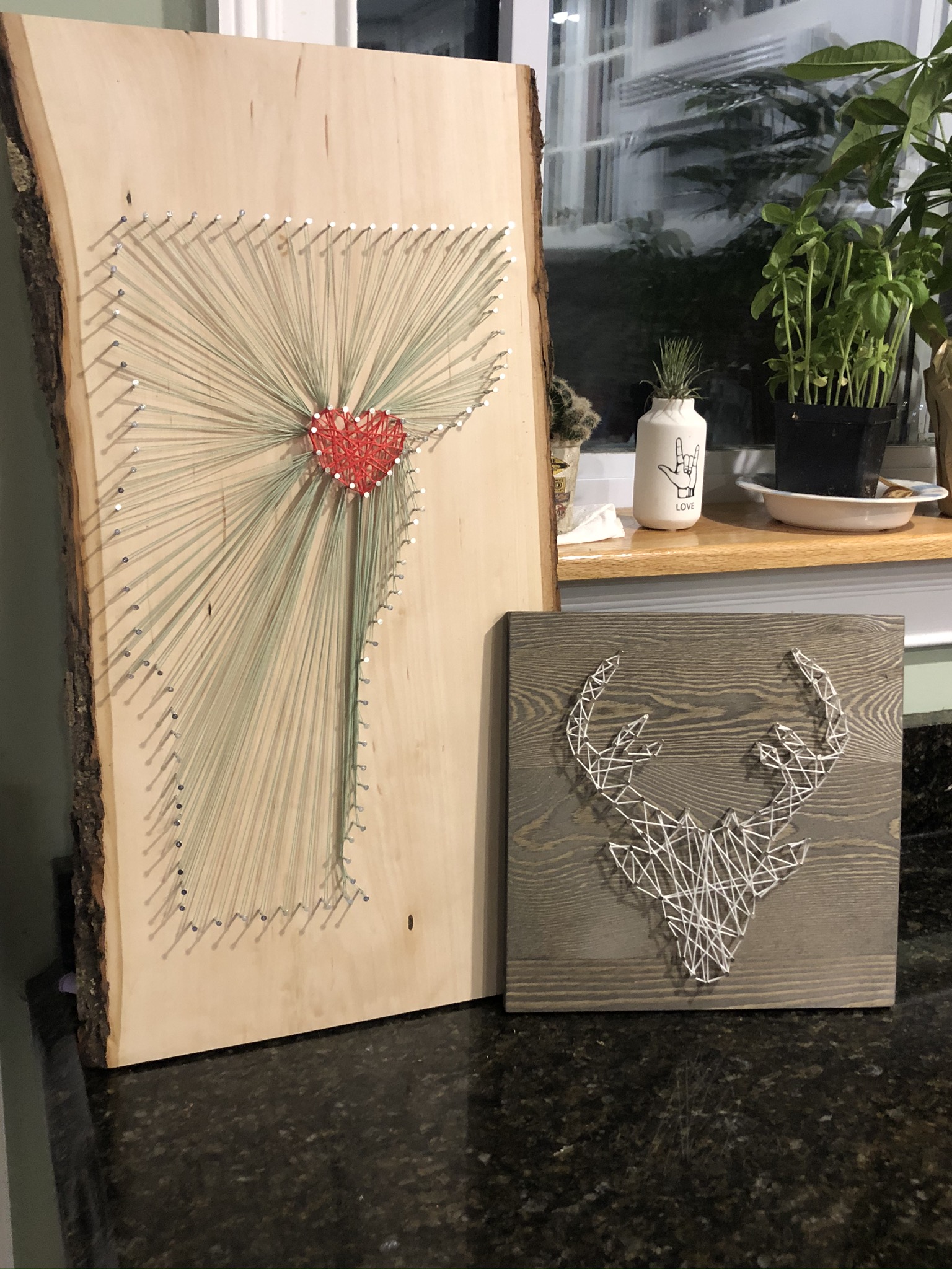 How to make rustic string art