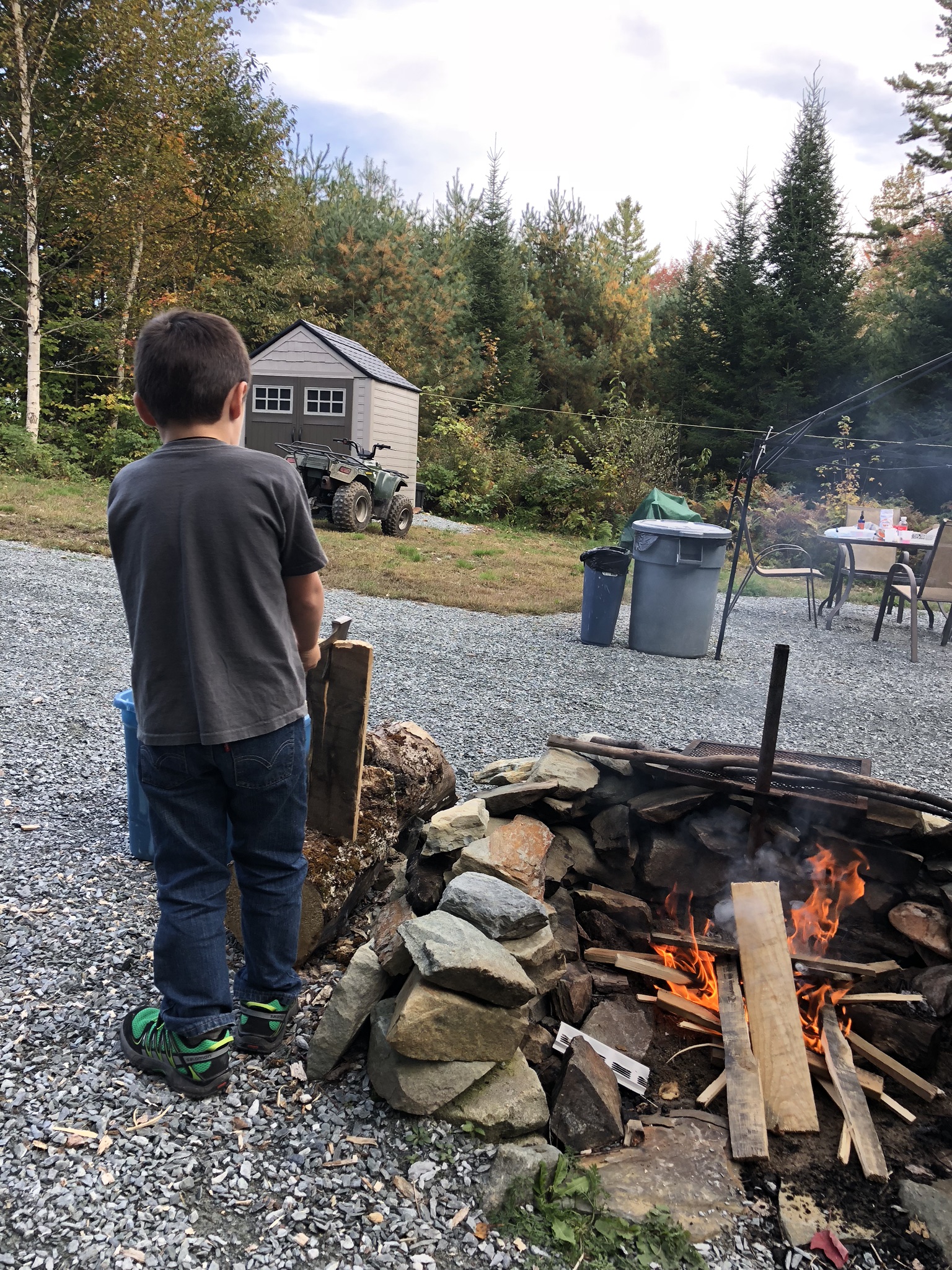 Cutting Wood On The Homestead